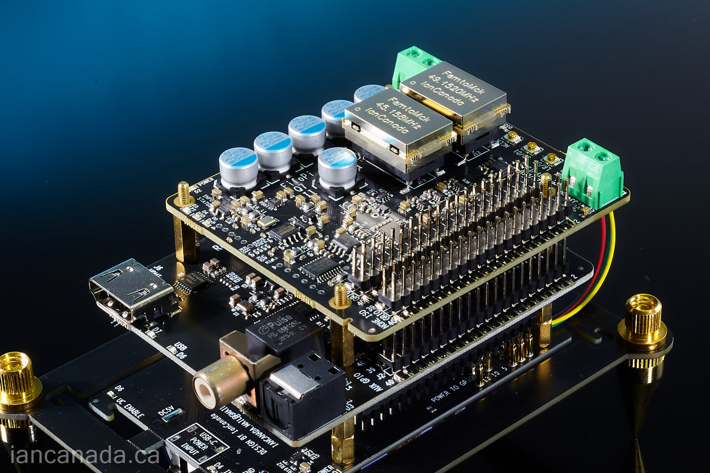 #1D. FifoPi Q7II Flagship I2S/DSD/DoP FIFO with isolator, re-clocker and ultra-low-phase noise XOs