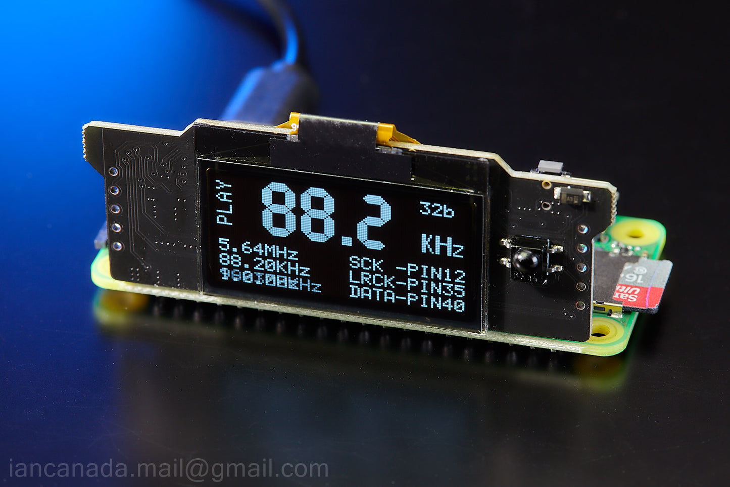 #49A. MonitorPi RaspberryPi OLED audio display/analyzer