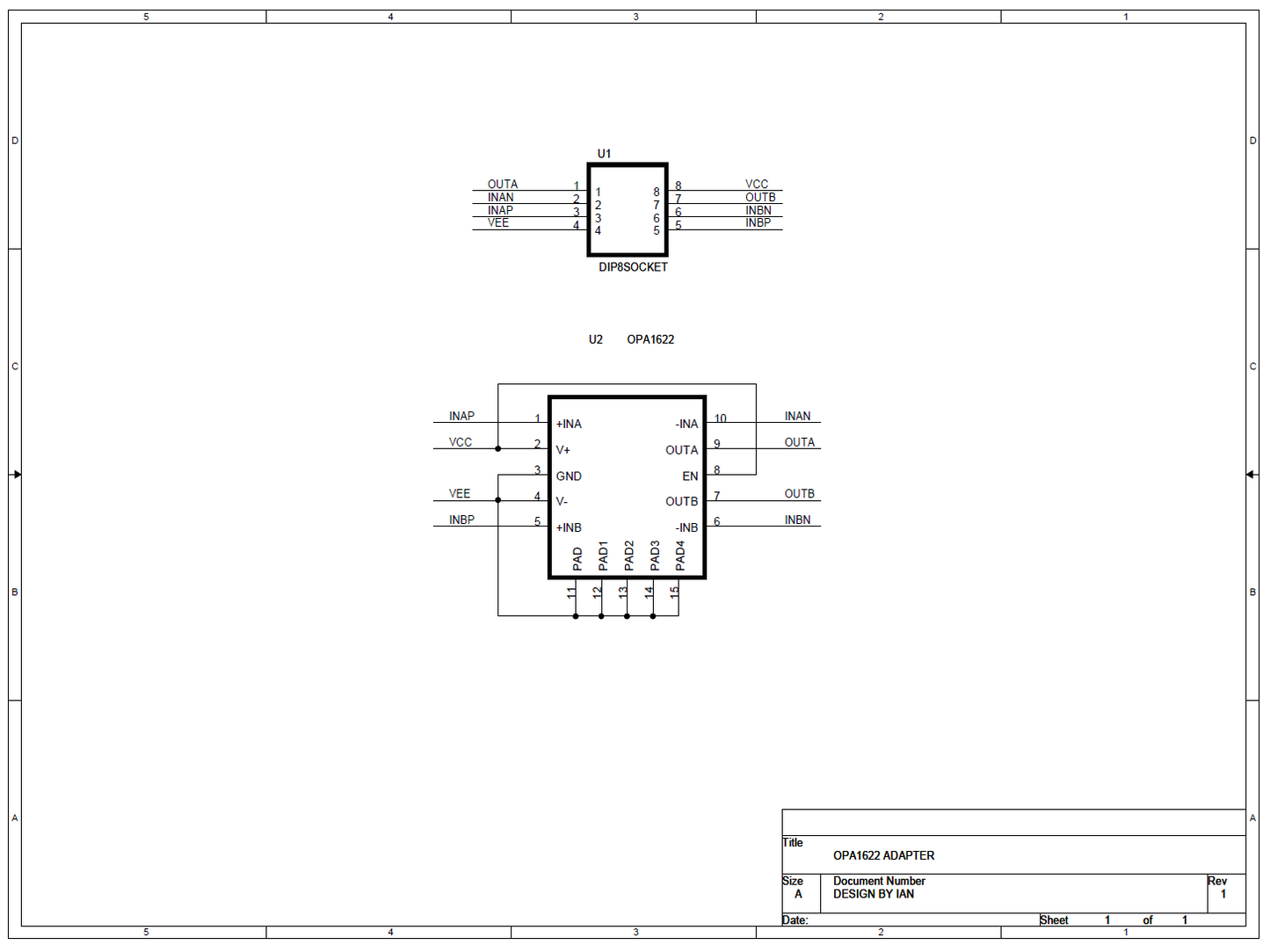 #15B. OPA1622 OPA SMT to DIP8 adapter PCB X 5, gold plated, high quality, free
