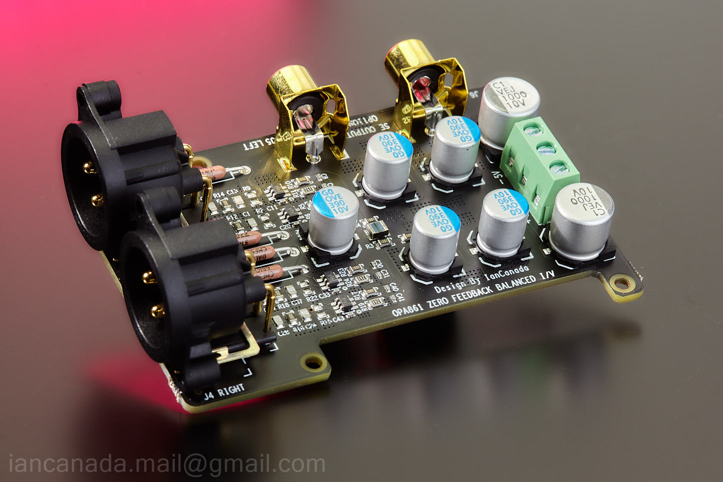 OPA861 MkII Audiophile Zero Feedback Balanced I/V Board