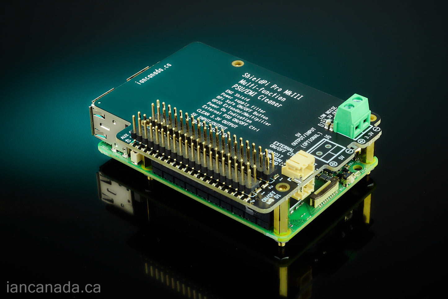 ShieldPi Pro multi-functional EMI shield/power supply cleaner