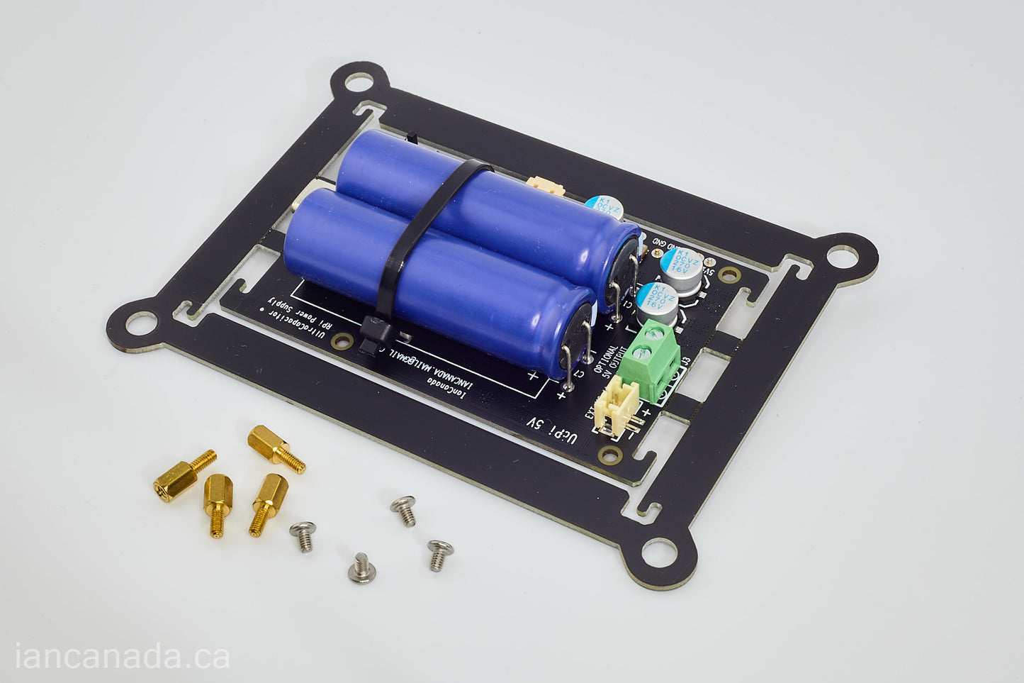 UcPi/2025 Universal Ultracapacitor RPi Power Supply with ultracapacitors pre-installed