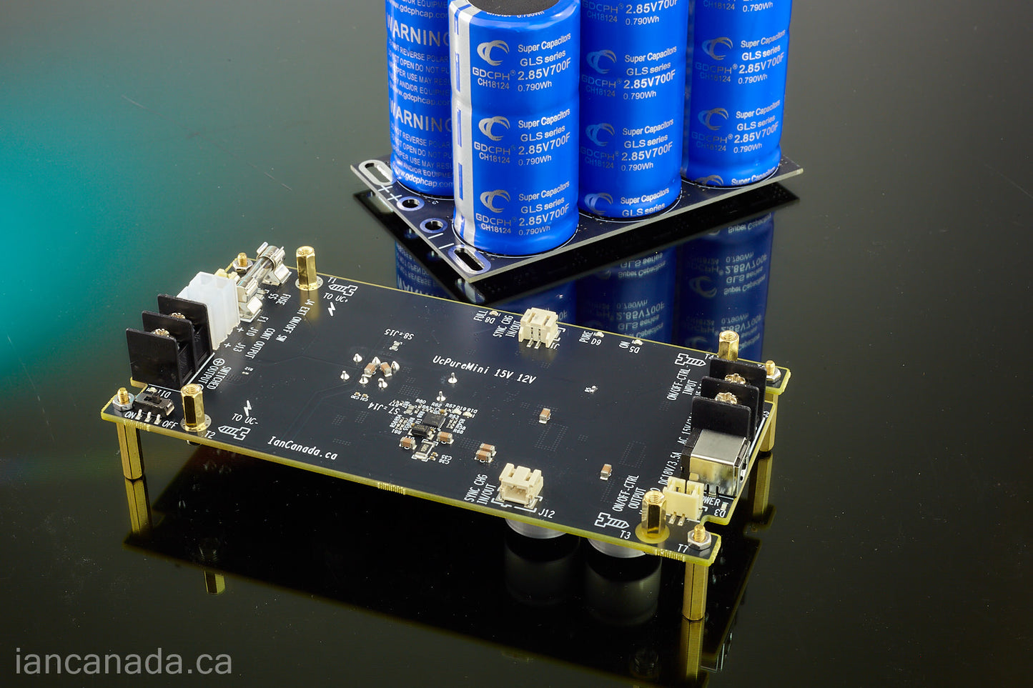 UcPure Mini 15V,12V,+/-15V,+/-12V Low-cost Third-generation Pure Ultracapacitor PSU for Analog applications