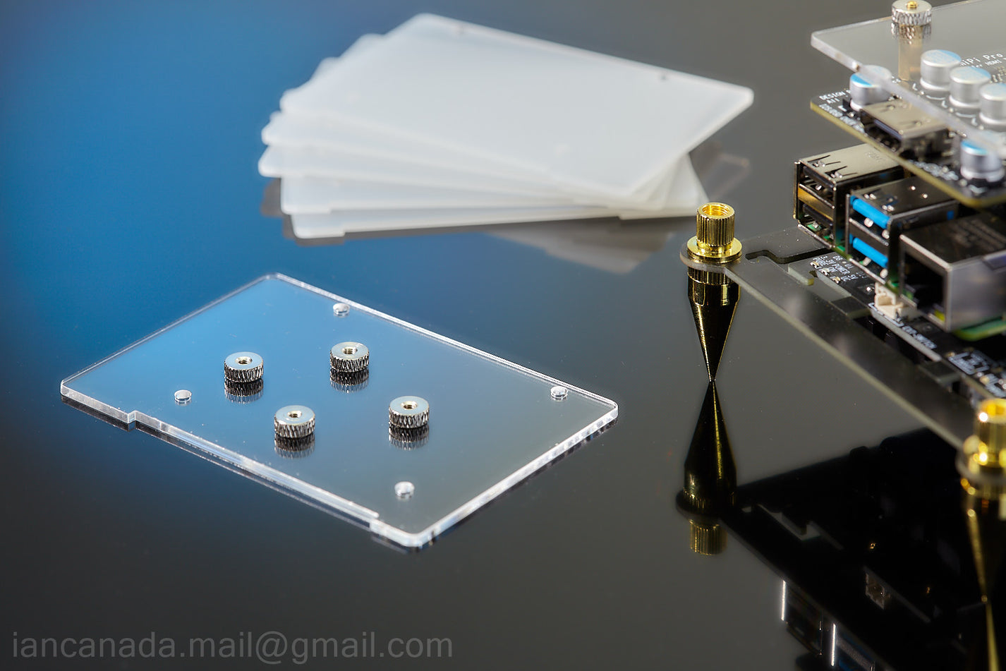 51A. Acrylic protection cover KIT of FifoPi stack (Clear) IanCanada