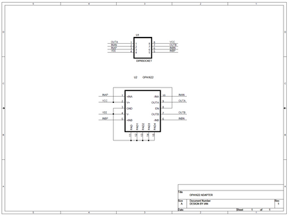 #15B. OPA1622 OPA SMT to DIP8 adapter PCB X 5, gold plated, high quality, free
