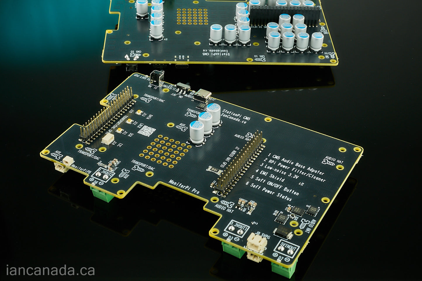 StationPiCM5 Six-In-One Multifunction CM5 Audio Base Adapter